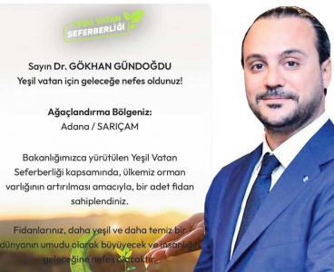 DR. GÜNDOĞDU’DAN ‘YEŞIL VATAN’A DESTEK