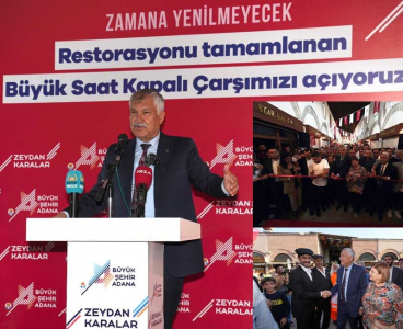 Büyükşehir, 600 yıllık Büyük Saat Kapalı Çarşı'nın açılışını yaptı