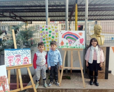 Emine Nabi Menemencioğlu Anaokulu Güneş Sınıfı öğrencileri sergi açtı